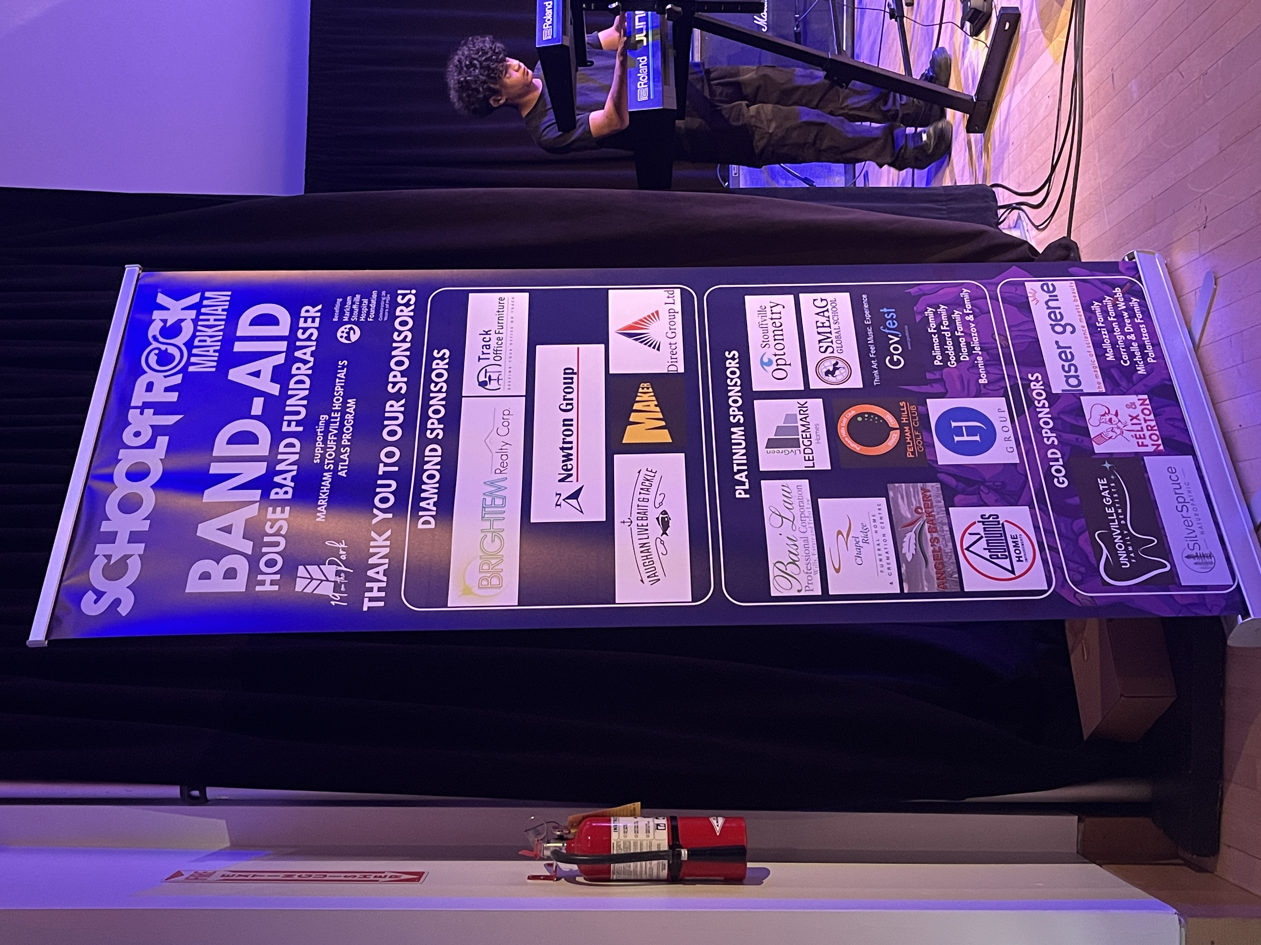 Band-Aid Fundraiser sponsor banner from a previous event