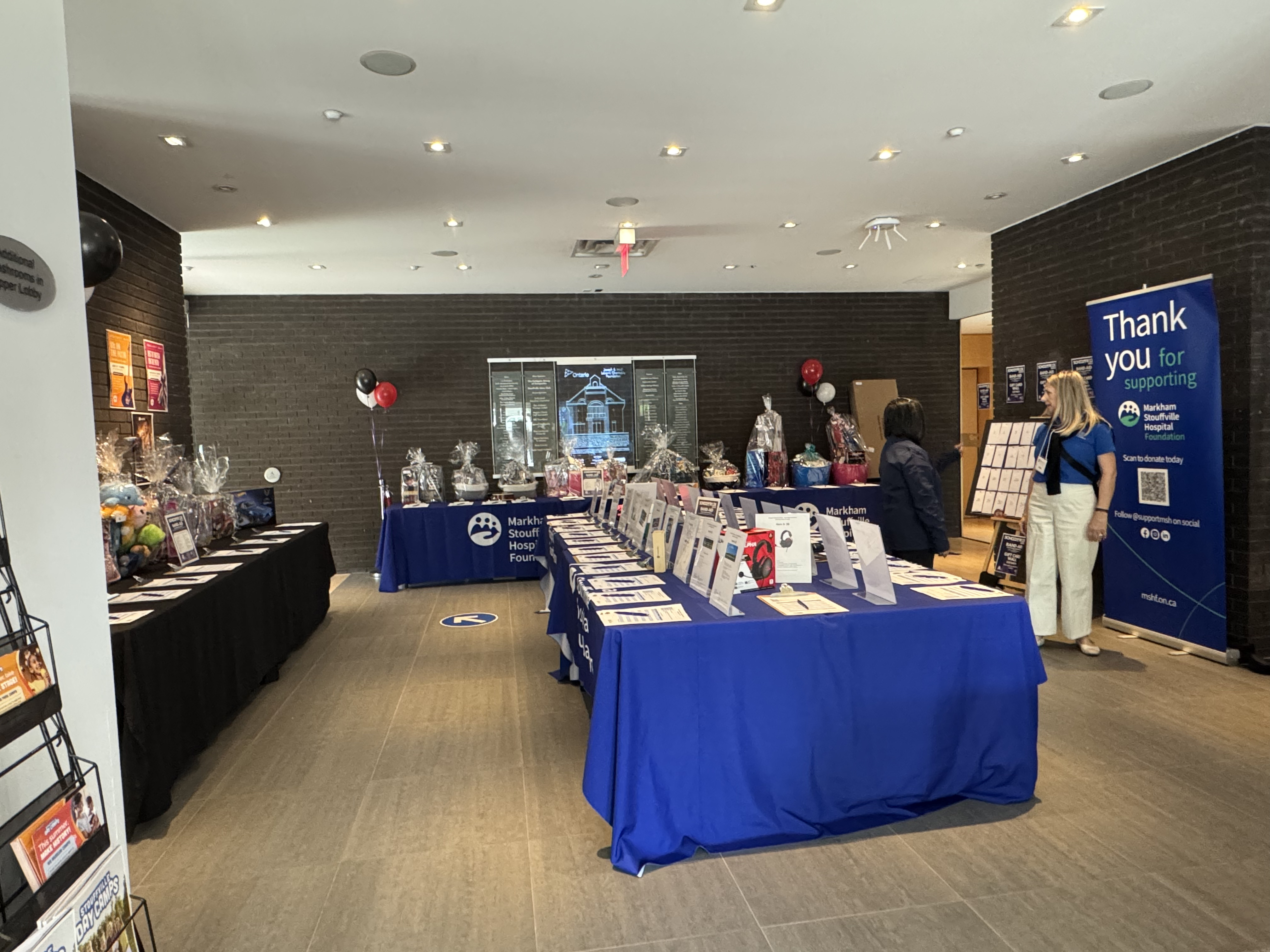 Event activities and raffle tables